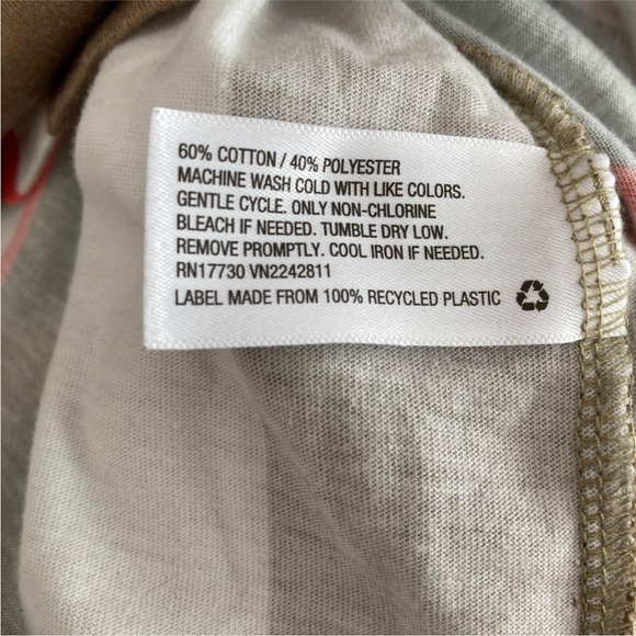 Original Use Striped Curved Hem T-Shirt - Picture 4 of 4